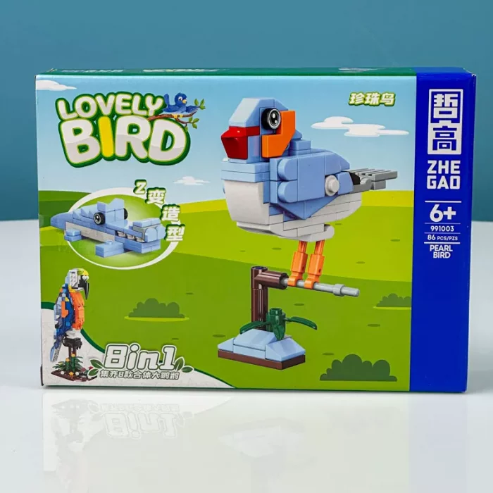 لگو پرنده مدل 86 تکه مدل  پرنده مرواریدی  کد P/991003/F