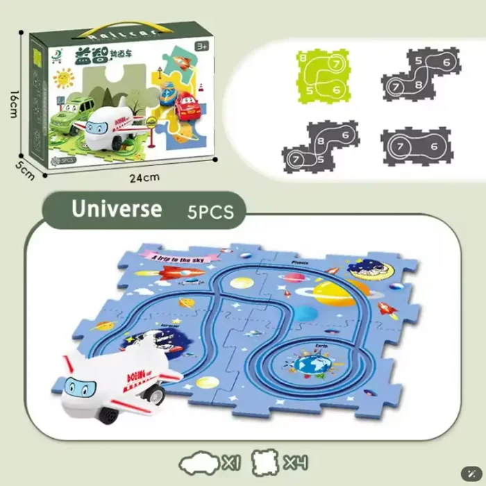 اسباب بازی ماشین ریلی پازلی مدل آسمان کد 1100D