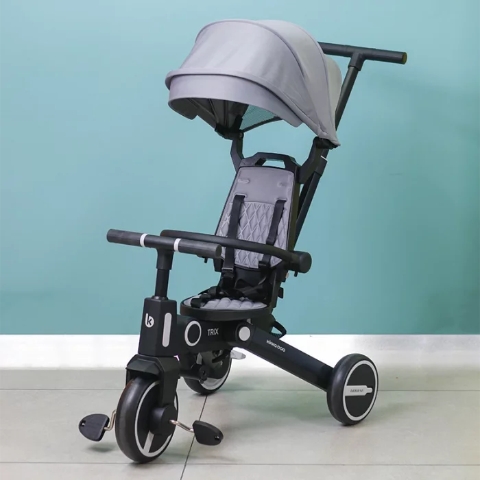 سه چرخه کودک 7 در 1 تریکس کیکابو رنگ طوسی مدل trix kikkaboo کد 31006020154