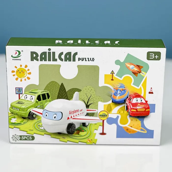 اسباب بازی ماشین ریلی پازلی مدل دریا کد 1100C