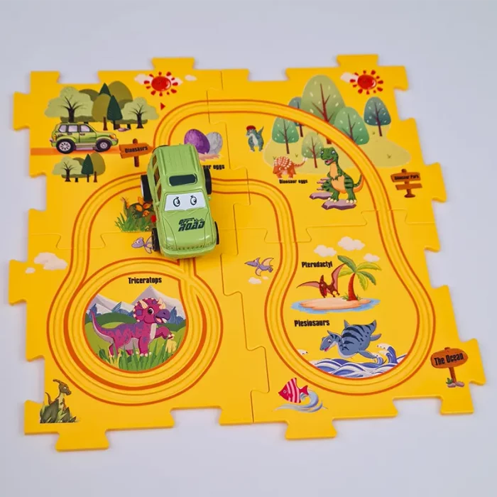 اسباب بازی ماشین ریلی پازلی مدل صحرا کد 1100A