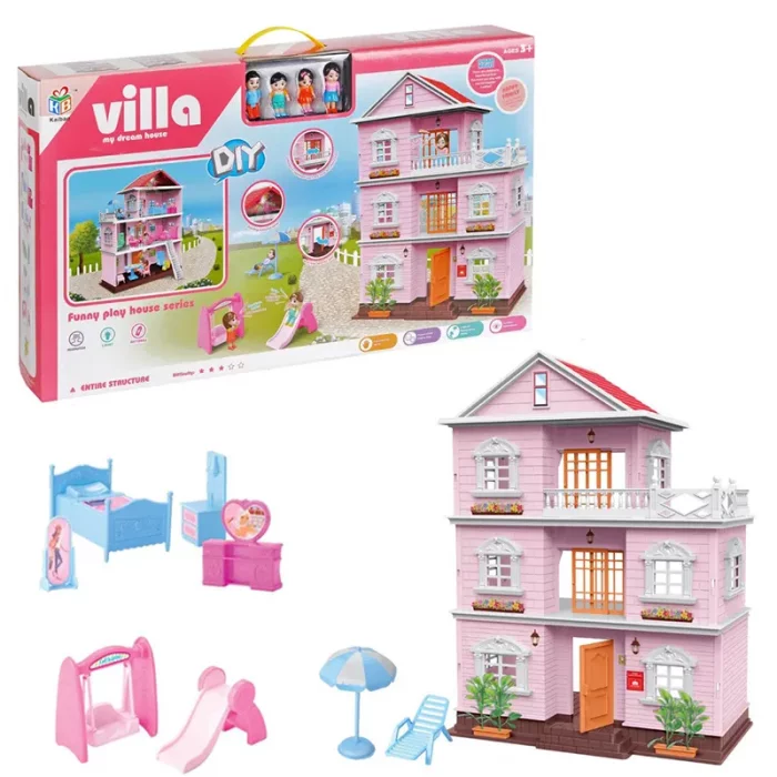 اسباب بازی ساختنی خانه عروسکی کد KB9936