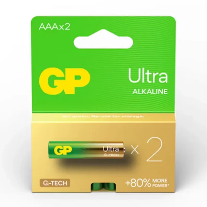 باتری نیم قلمی 2 عددی GP مدل Ultra alkaline کد GPPCA24AU640