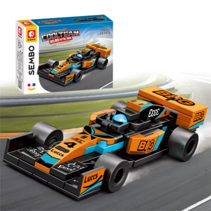 لگو ماشین مسابقه فرمول یک نارنجی 69 تکه کد 714355
