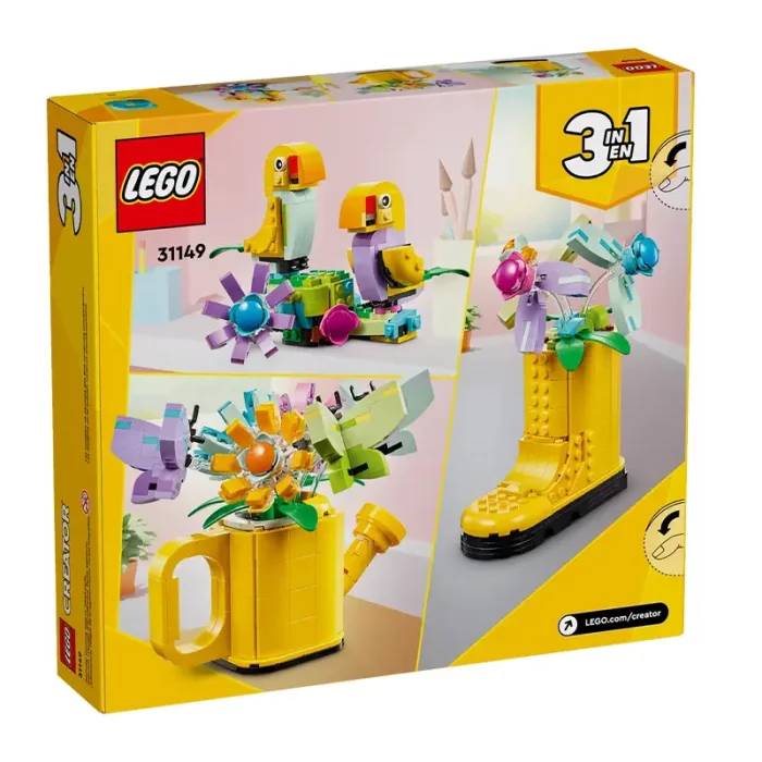 لگو کریتور 420 قطعه 3 در 1 مدل  LEGO Creator 3 in 1 Flowers in Watering Can  کد 31149