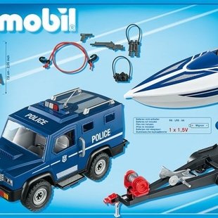 police truck with speed boat كد5187