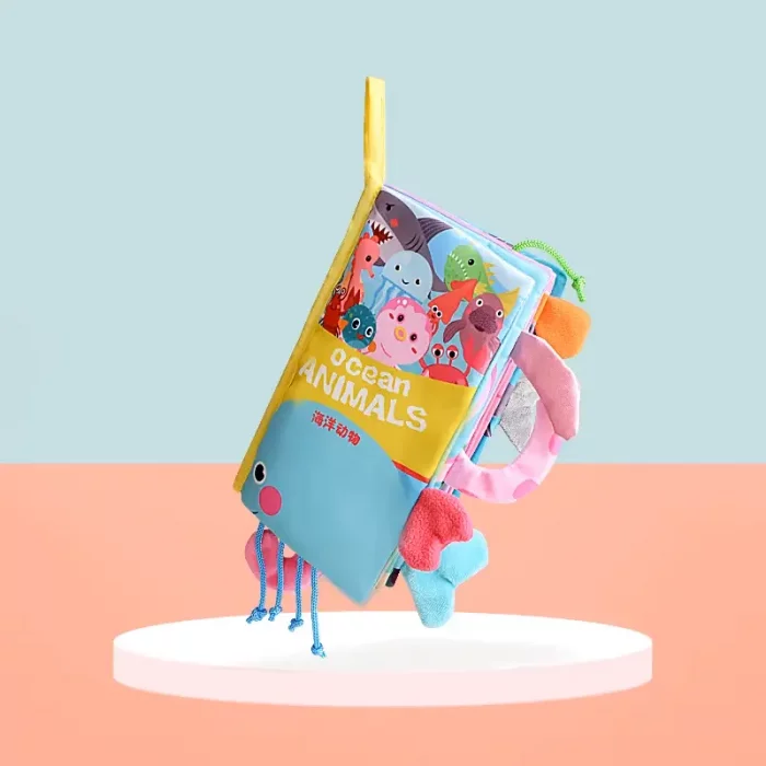 کتاب پارچه ای آموزش دم حیوانات دریایی جغجغه ای کد 6434739