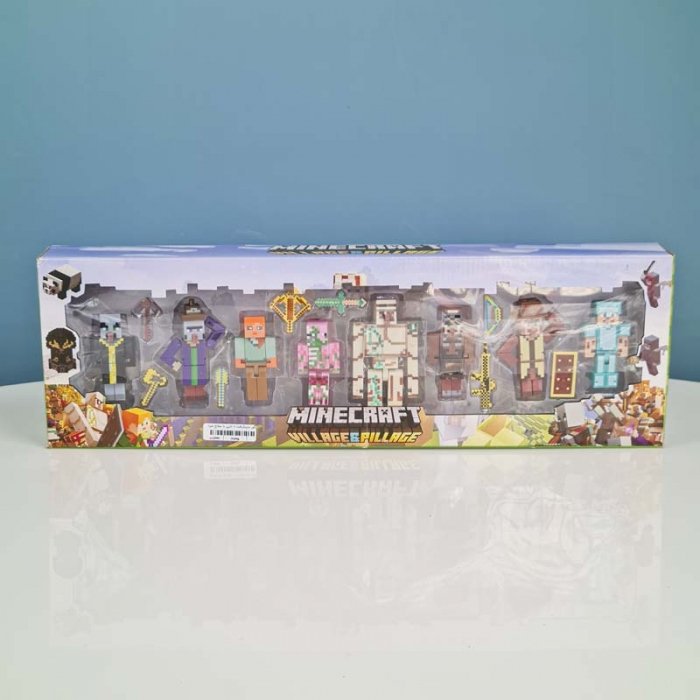 مینی فیگور 8 عددی ماینکرفت با سلاح MINECRAFT کد P/19745/C