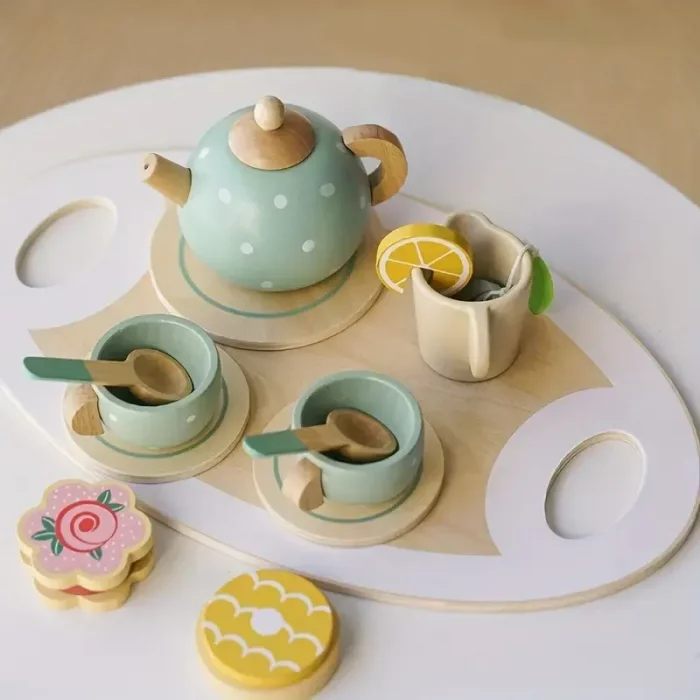 اسباب بازی ست چای خوری چوبی 15 تکه کد 0145