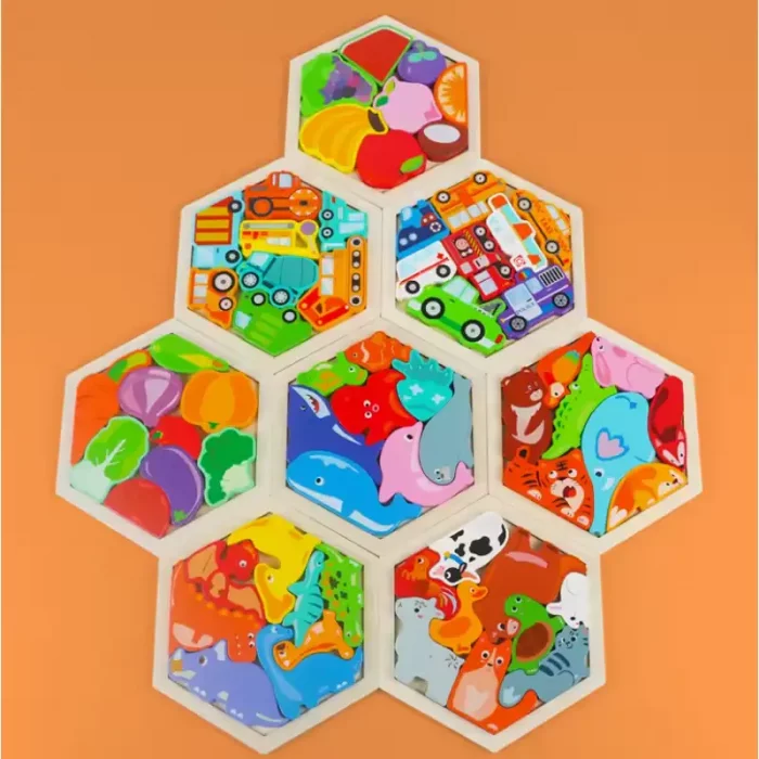 پازل کاتامینو چوبی شش ضلعی کد 2231127