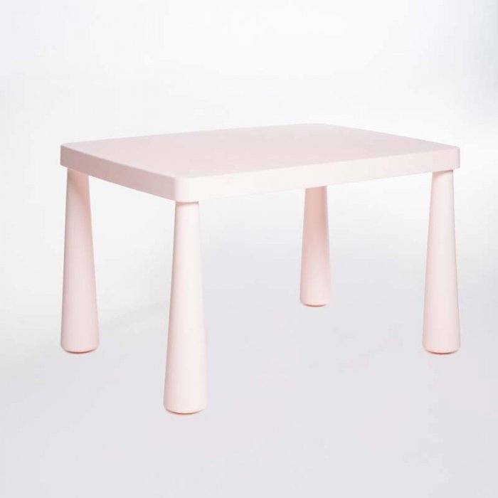 میز کودک طرح ایکیا مدل ماموت MAMMUT رنگ صورتی پاستلی  کد 113759