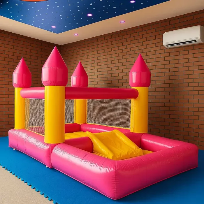 سرسره بادی و جامپینگ با استخر توپ  رنگی کد 6498351