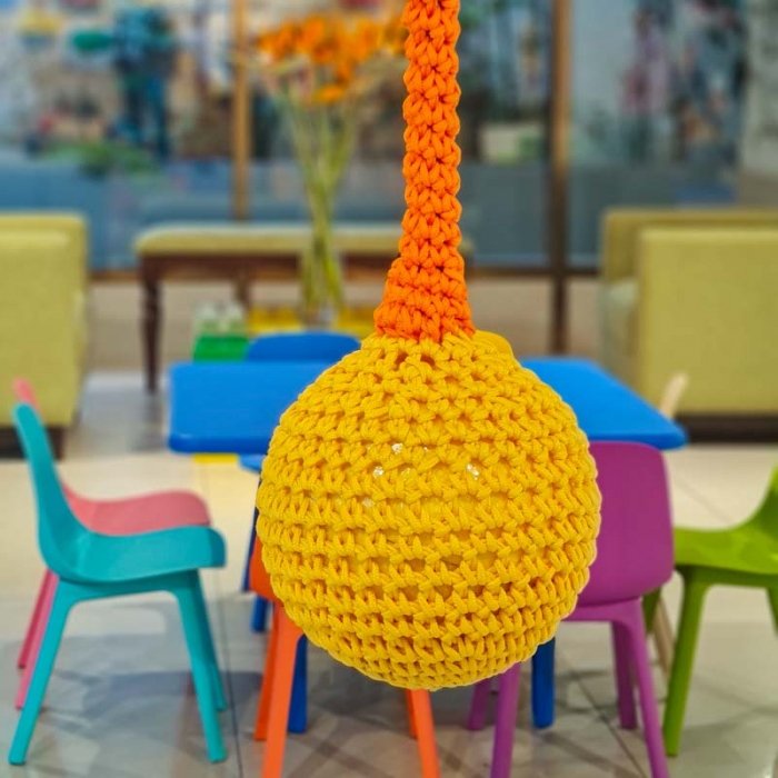 تاب کودک توپی تارتن یا کروچت رنگ زردنارنجی کد 6499378