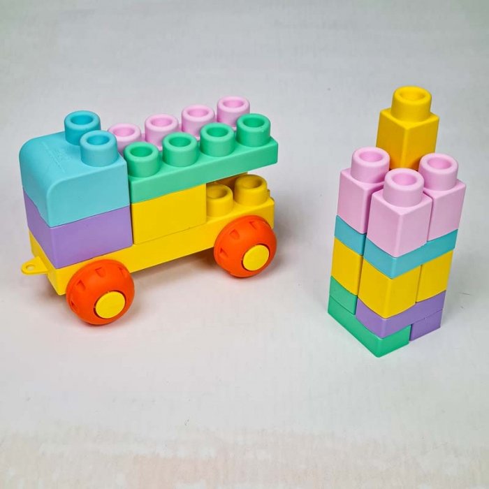 لگو نرم 25 تکه رنگ صورتی کد 590109