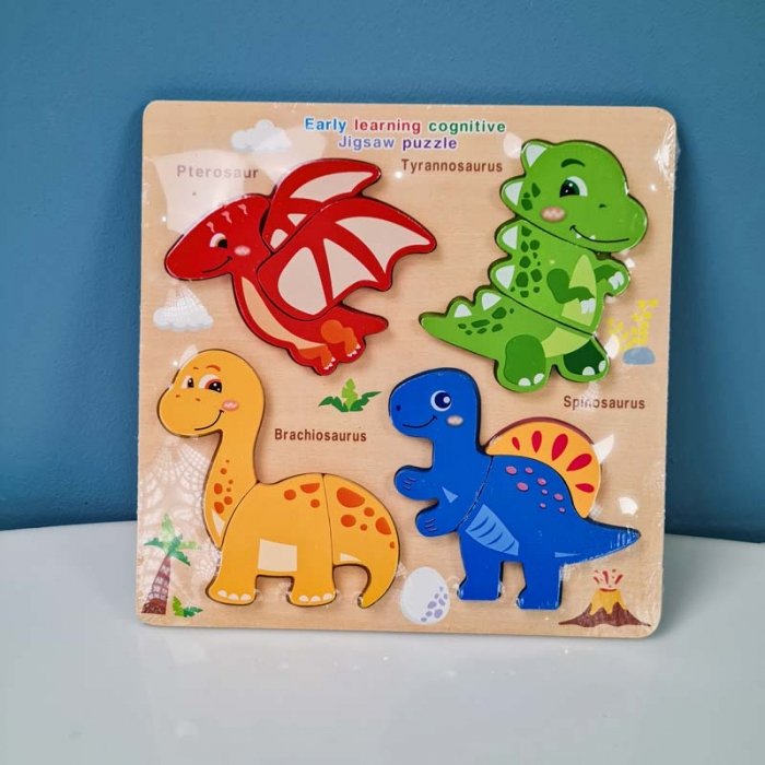 پازل چوبی جاگذاری طرح دایناسور کد P/6509/E