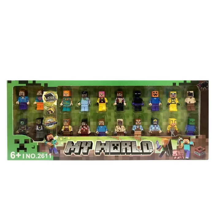 مینی فیگور 20 عددی ماینکرفت با سلاح MINECRAFT کد 2611