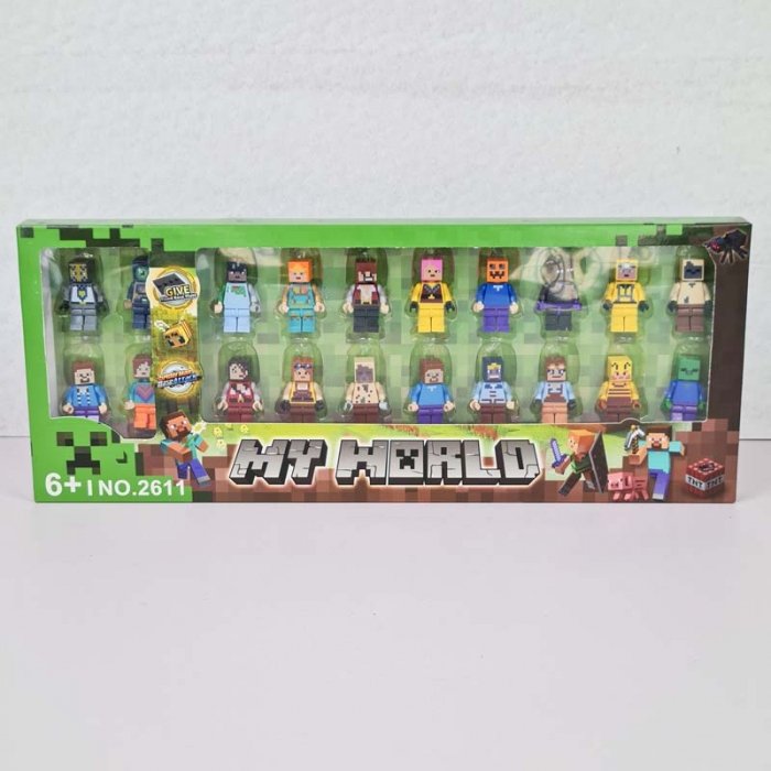 مینی فیگور 20 عددی ماینکرفت با سلاح MINECRAFT کد 2611