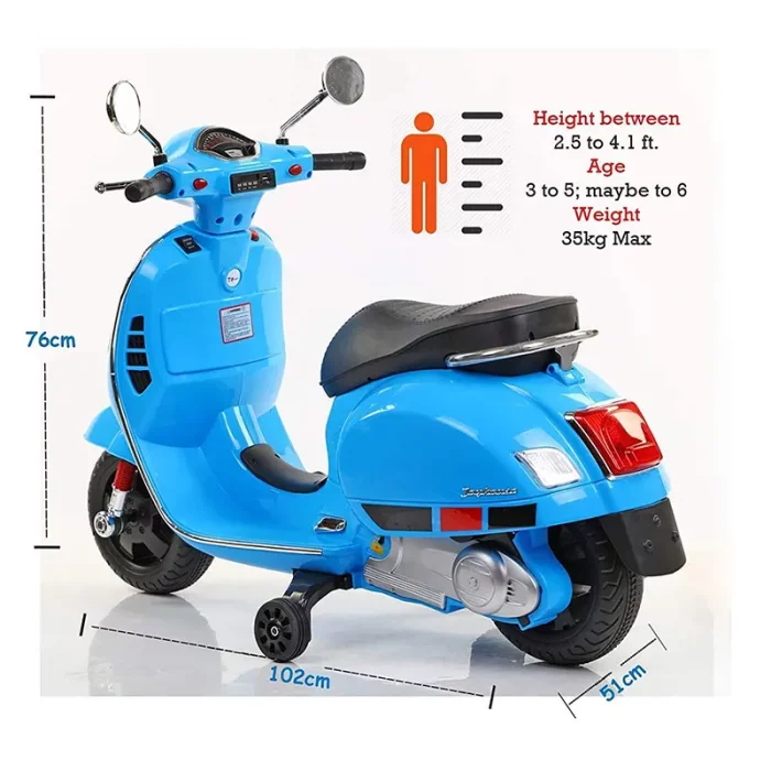 موتور شارژی وسپا رنگ آبی کد P/5640/AB