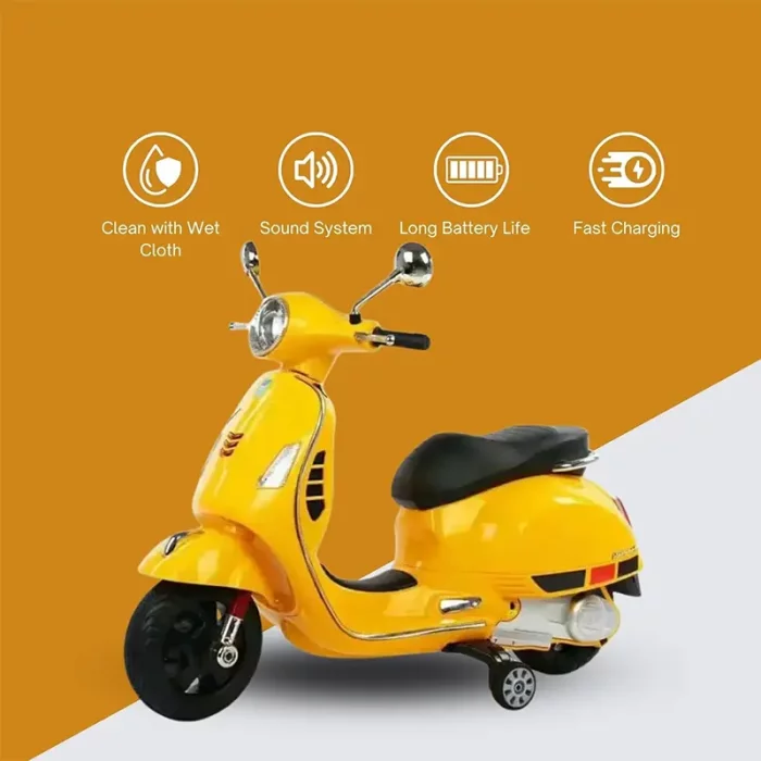 موتور شارژی وسپا رنگ زرد کد P/5640/ZA