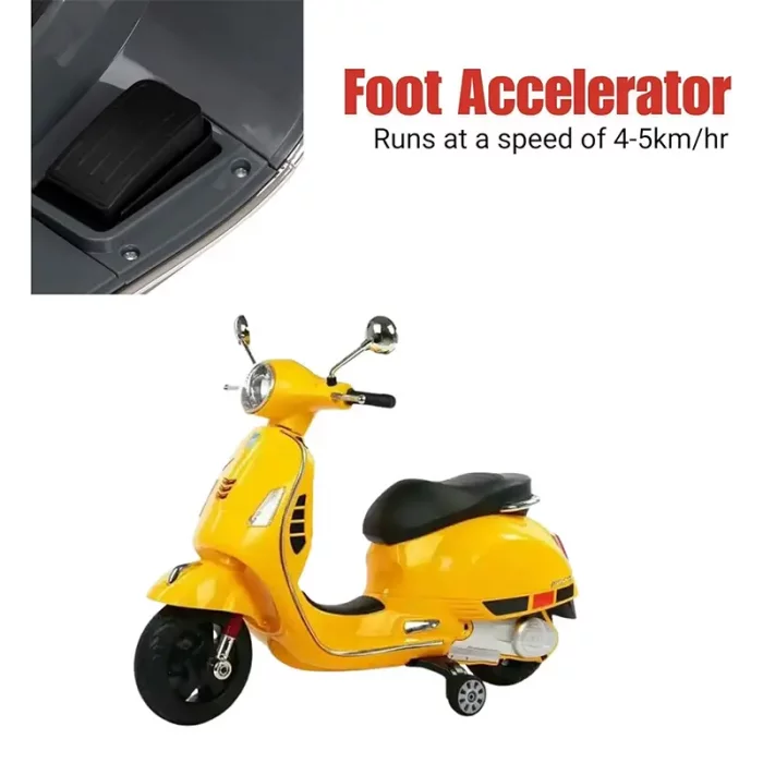 موتور شارژی وسپا رنگ زرد کد P/5640/ZA