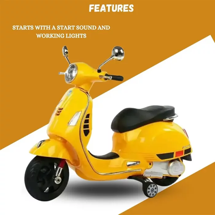 موتور شارژی وسپا رنگ زرد کد P/5640/ZA