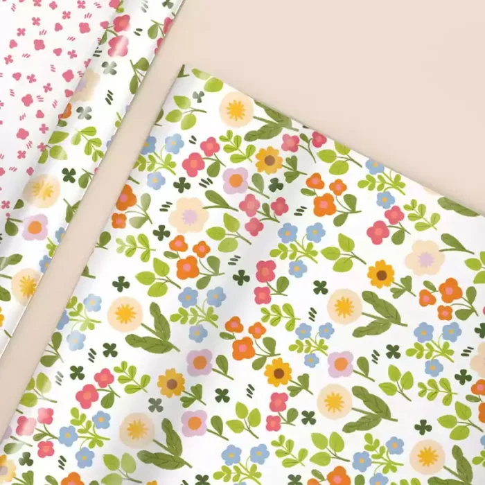 کاغذ کادو یک رو طرح گل کد 2011001177