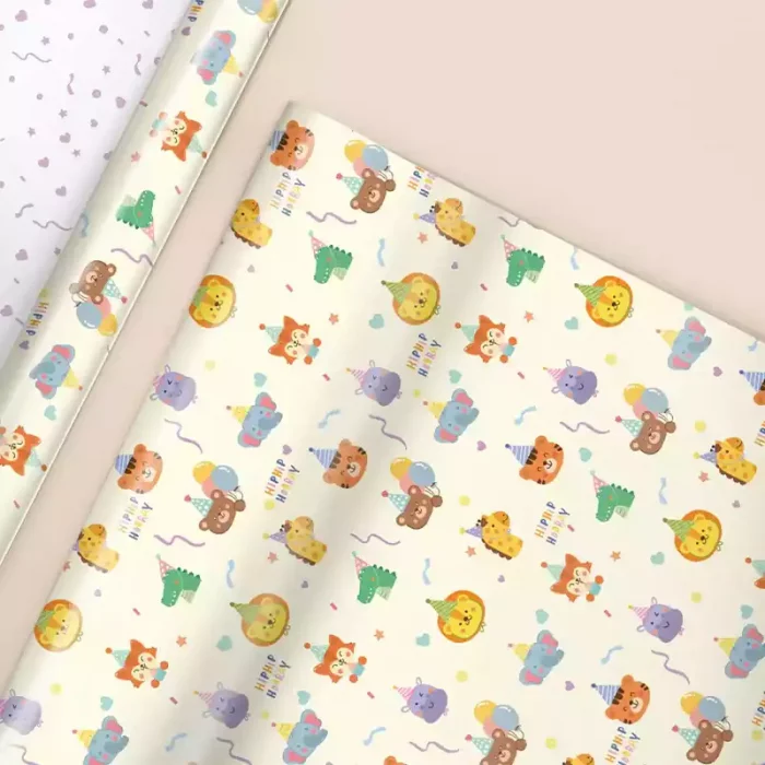 کاغذ کادو یک رو طرح حیوانات کد 2011001189