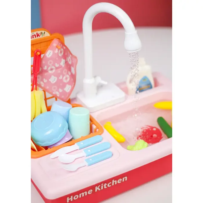 سینک ظرفشویی اسباب بازی رنگ صورتی مدل WDT42