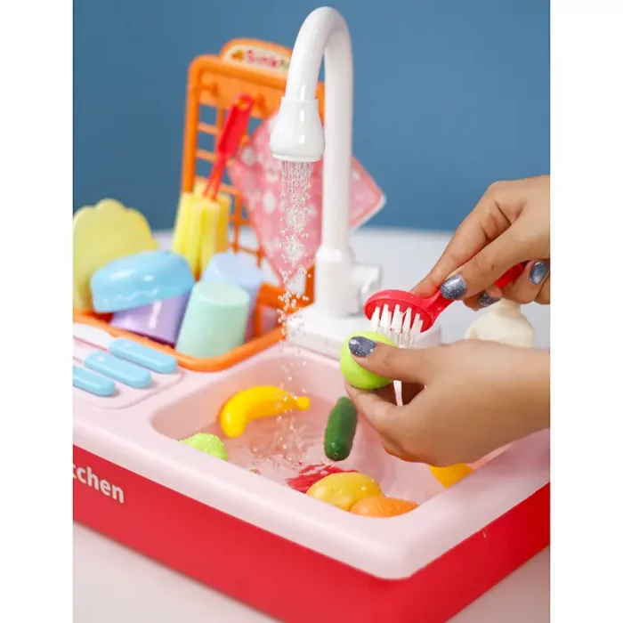 سینک ظرفشویی اسباب بازی رنگ صورتی مدل WDT42