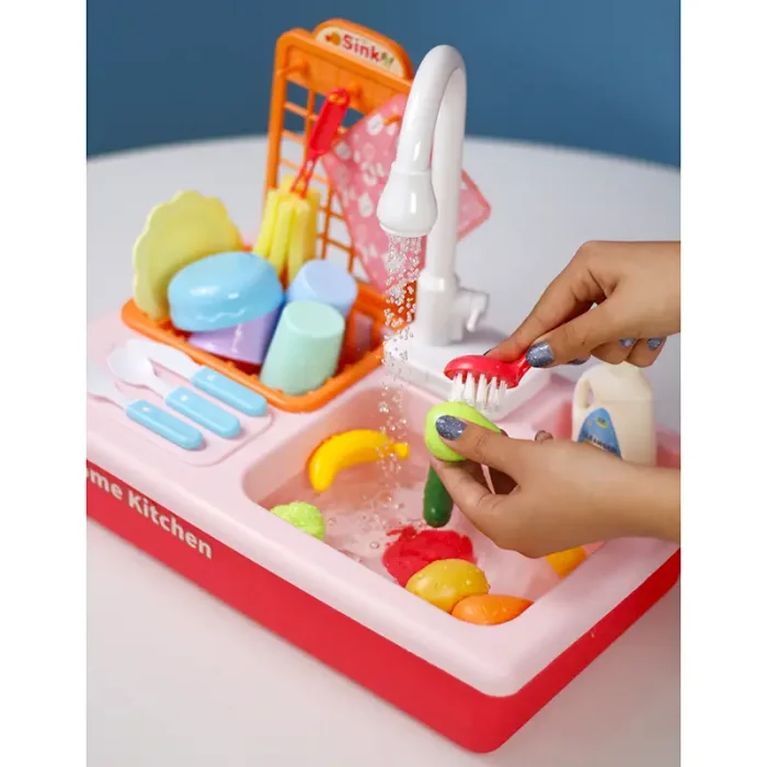 سینک ظرفشویی اسباب بازی رنگ صورتی مدل WDT42