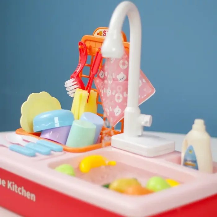 سینک ظرفشویی اسباب بازی رنگ صورتی مدل WDT42