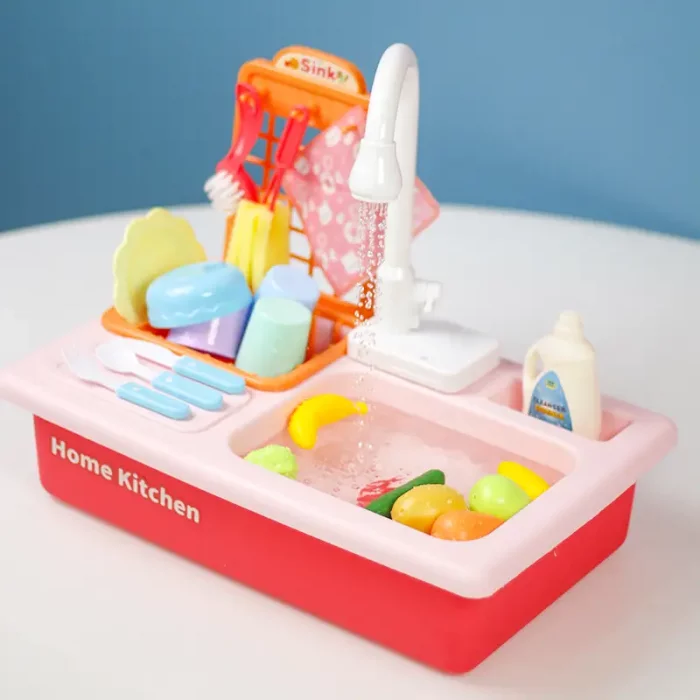 سینک ظرفشویی اسباب بازی رنگ صورتی مدل WDT42