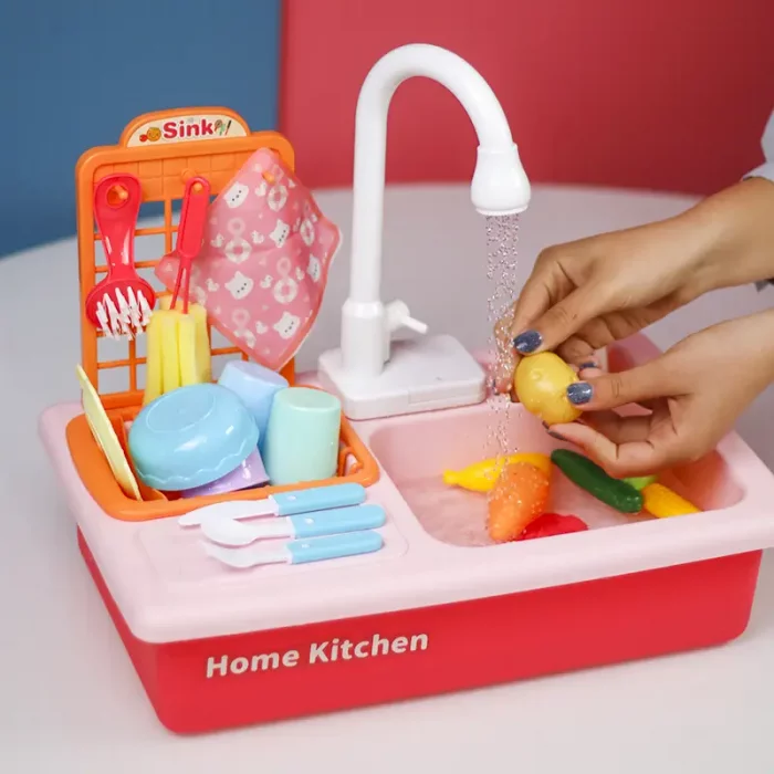 سینک ظرفشویی اسباب بازی رنگ صورتی مدل WDT42