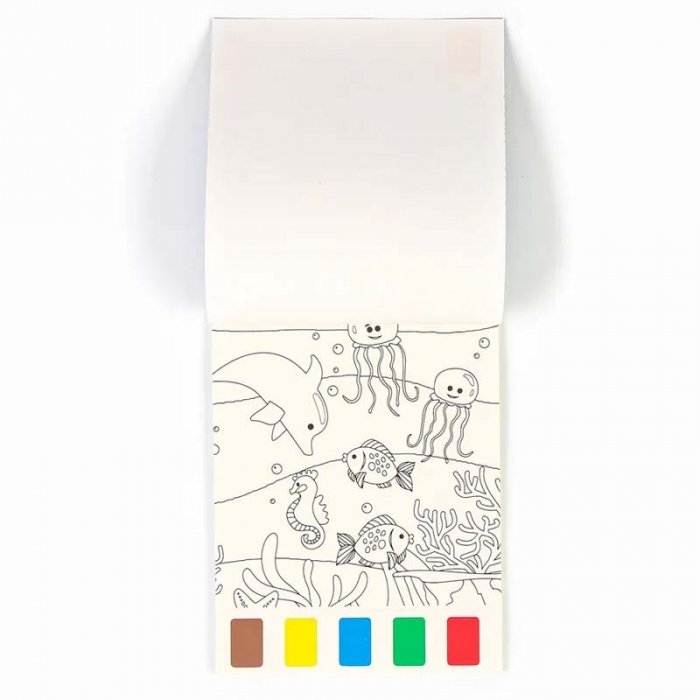 دفتر نقاشی آبرنگی طرح حیوانات دریایی کد QSG002