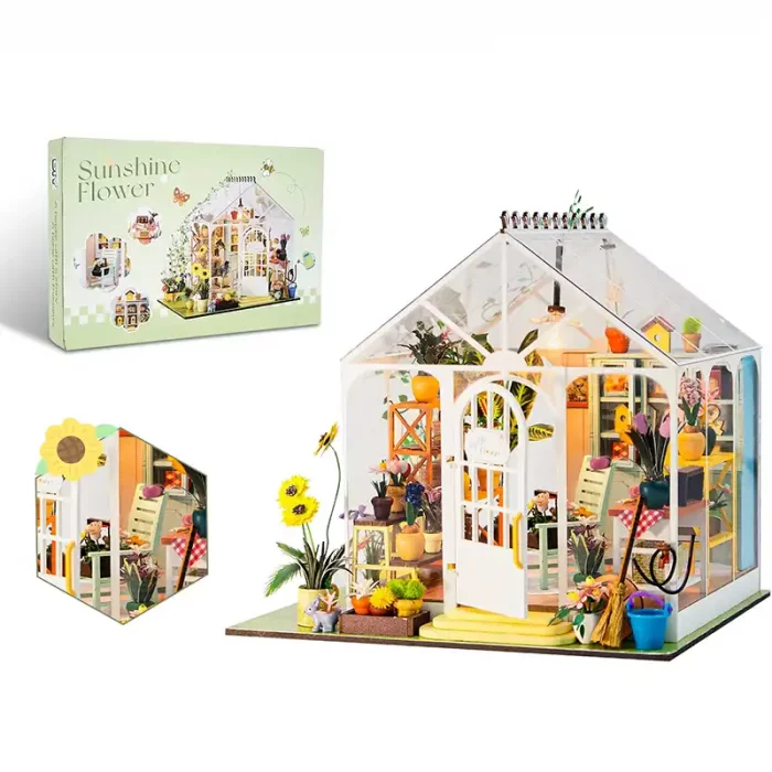کیت خانه سازی چوبی مدل گلفروشی SUNSHINE FLOWER کد M2421