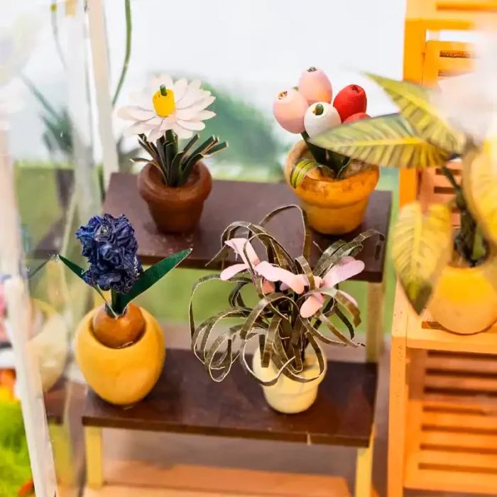 کیت خانه سازی چوبی مدل گلفروشی SUNSHINE FLOWER کد M2421