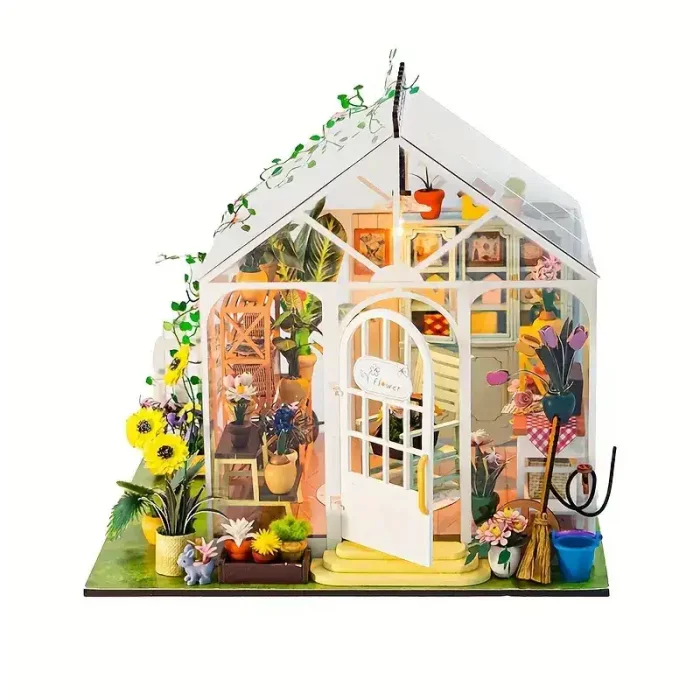 کیت خانه سازی چوبی مدل گلفروشی SUNSHINE FLOWER کد M2421