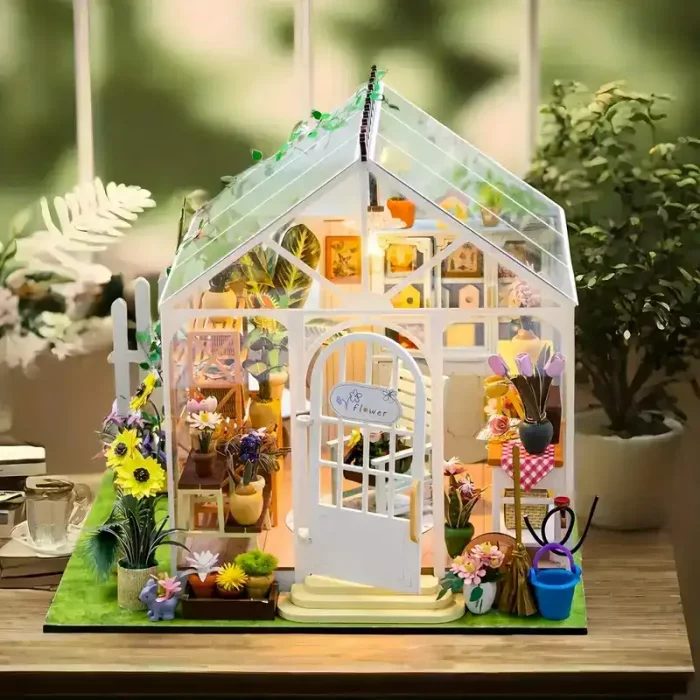 کیت خانه سازی چوبی مدل گلفروشی SUNSHINE FLOWER کد M2421