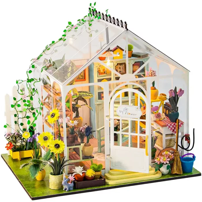 کیت خانه سازی چوبی مدل گلفروشی SUNSHINE FLOWER کد M2421