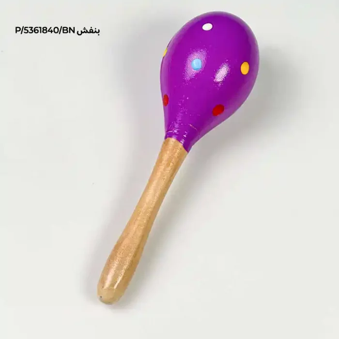 اسباب بازی جغجغه چوبی طرح خال خالی کد 5361840