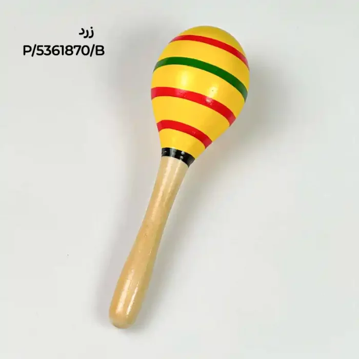 اسباب بازی جغجغه چوبی طرح راه راه کد 5361870