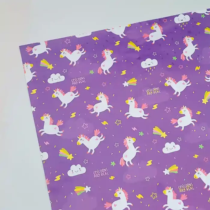 کاغذ کادو یک رو طرح یونیکورن کد 2011401102