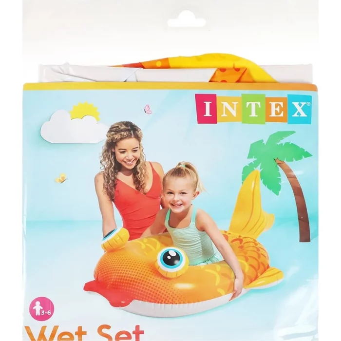 قایق بادی کودک اینتکس intex  طرح ماهی کد P/59380/D