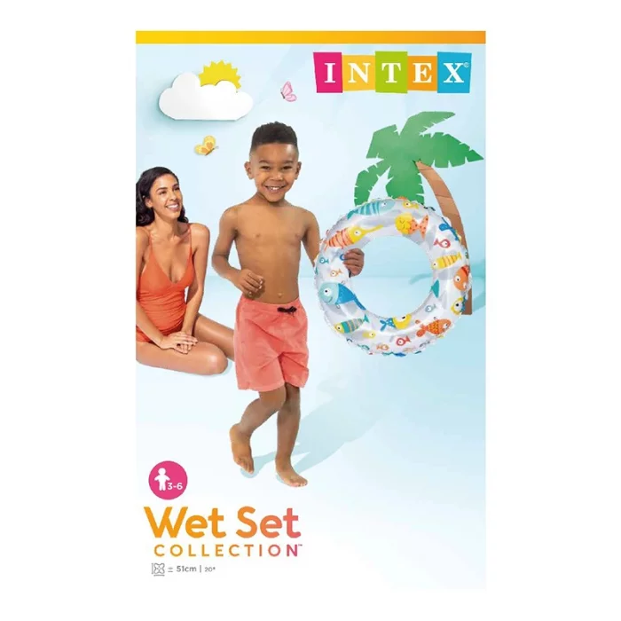حلقه شنا بادی اینتکس intex طرح ماهی کد P/59230/A