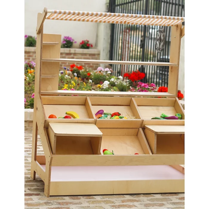 اسباب بازی استند میوه فروشی چوبی مدل 6156796