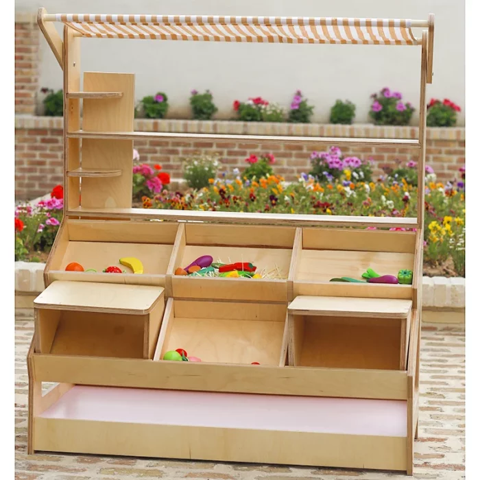 اسباب بازی استند میوه فروشی چوبی مدل 6156796