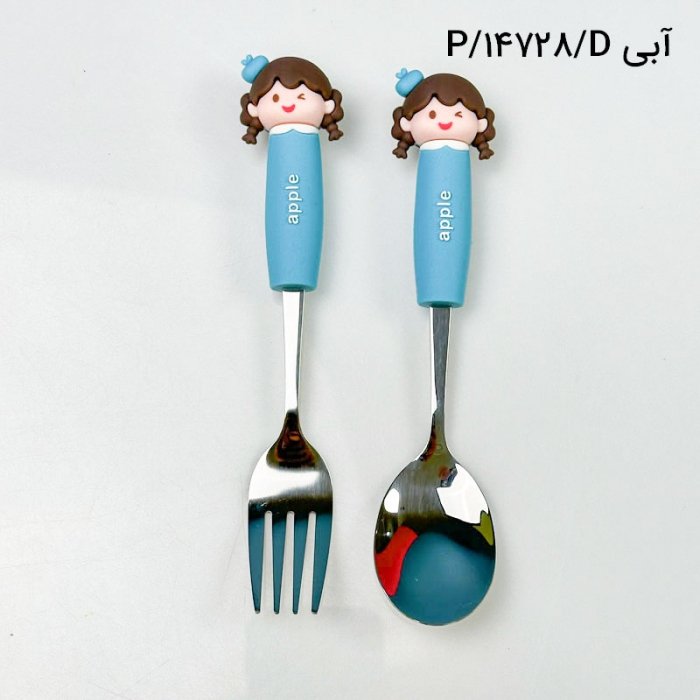 قاشق و چنگال فانتزی کودک طرح دختر کد 14728