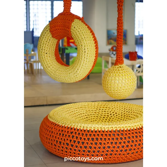 تاب کودک توپی تارتن یا کروچت رنگ زردنارنجی کد 6499378