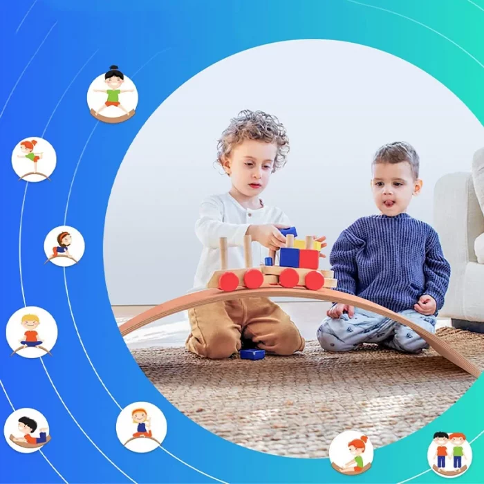 تخته تعادلی چوبی بزرگ بدون زیره کد P/JHTOY901/B