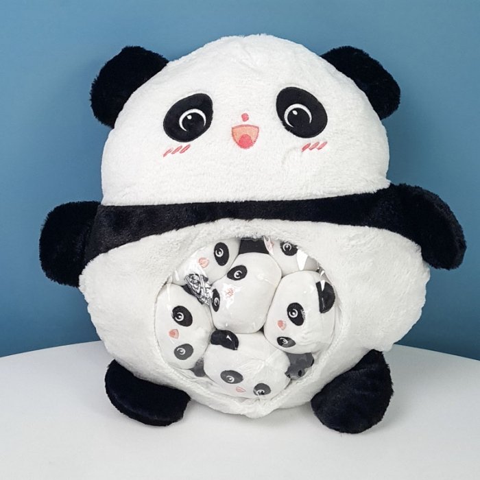 عروسک پولیشی پاندا بالشتی بچه دار کد 6580364